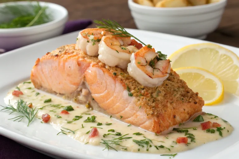 Crab and Shrimp Stuffed Salmon