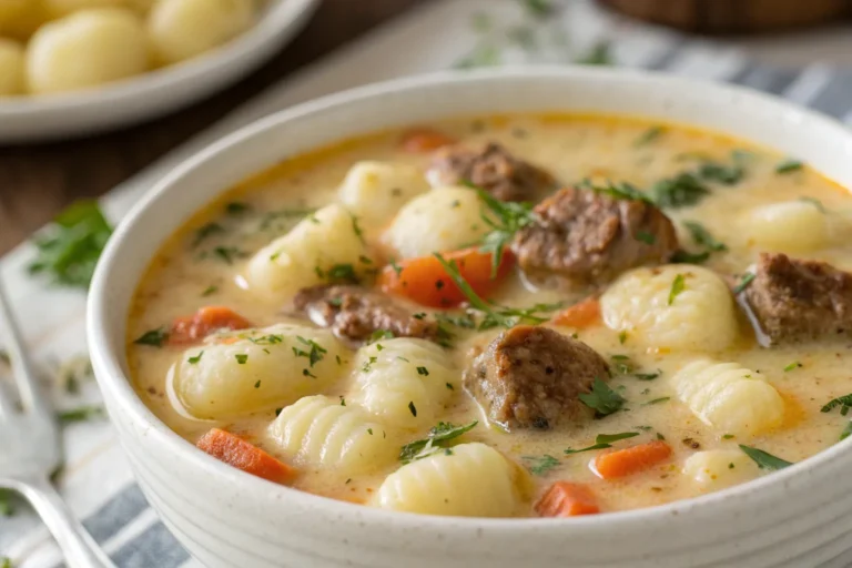 Creamy Italian Sausage Gnocchi Soup