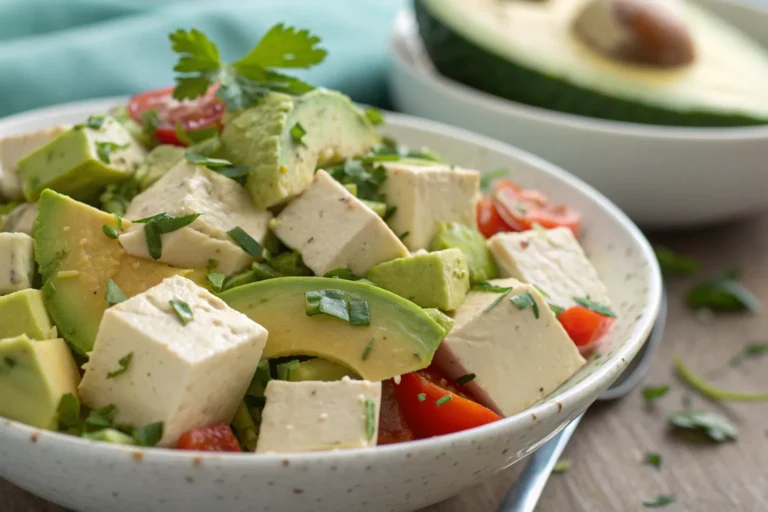 Fresh & Creamy Tofu Avocado Salad