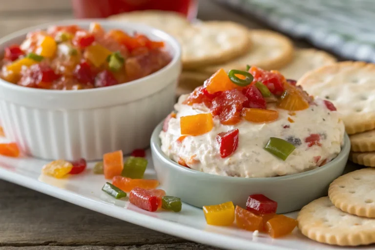 Quick Pepper Jelly Cream Cheese Appetizer Dip and Bites