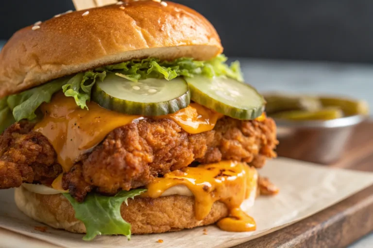 Spicy Buttermilk Fried Chicken Burger