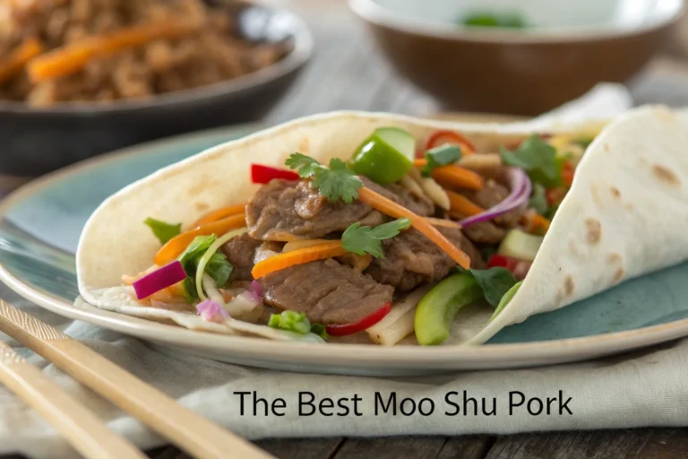 Moo Shu Pork With Fresh Veggies