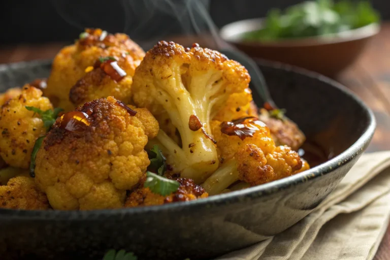 Honey Curry Roasted Cauliflower