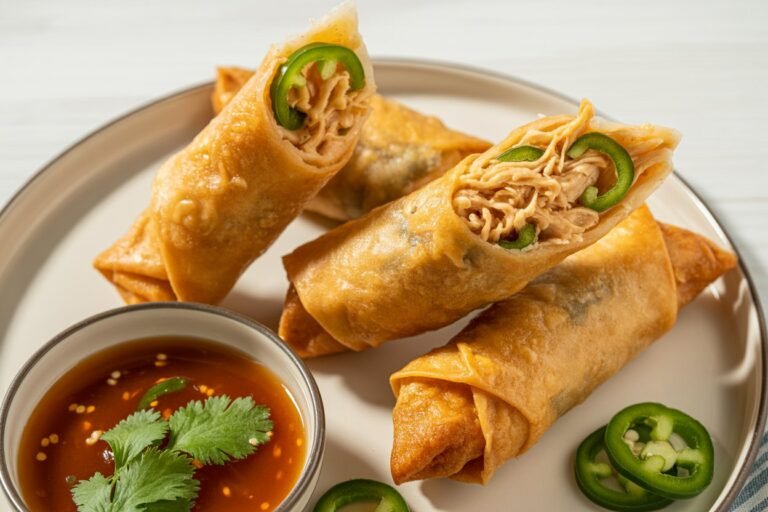 Spicy Chicken Jalapeño Eggrolls