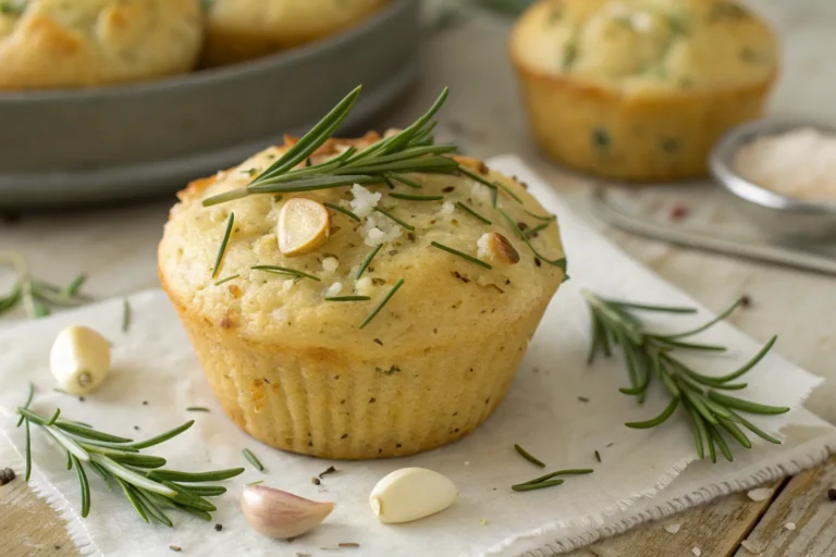 Easy Garlic Rosemary Focaccia Muffins