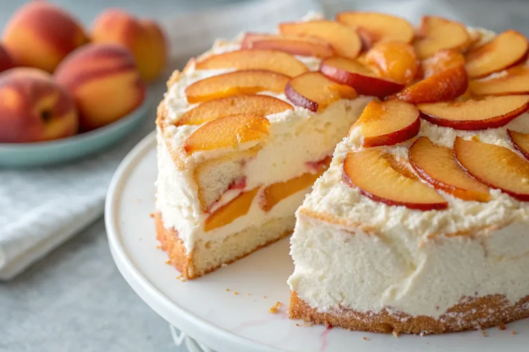 Peach Angel Food Cake