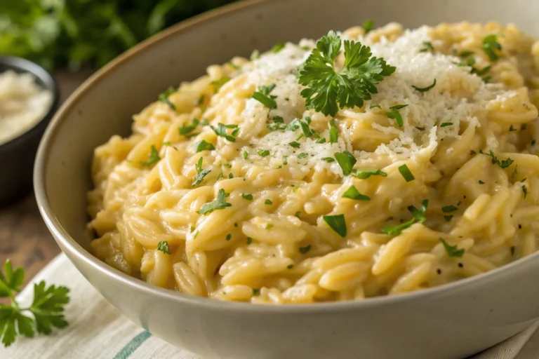 Creamy Garlic Parmesan Orzo: A Comforting, Flavor-Packed Side Dish