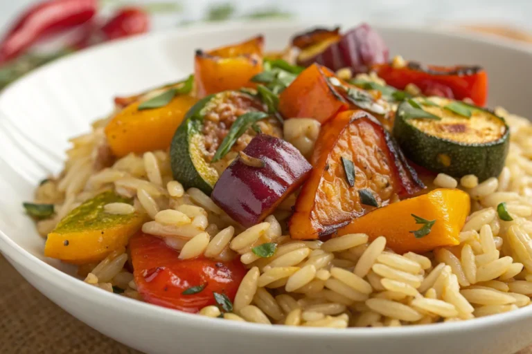 Roasted Vegetables Orzo: A Simple, Flavor-Packed Meal