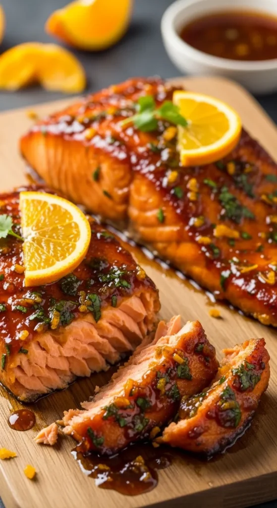 Orange Glazed Salmon Fillets