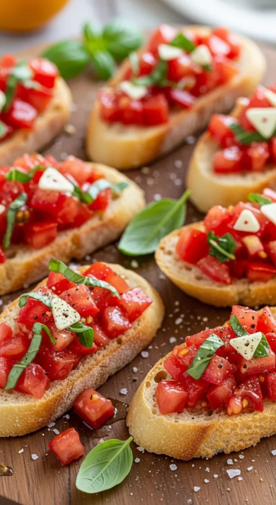 Bruschetta with Tomato Basil Topping