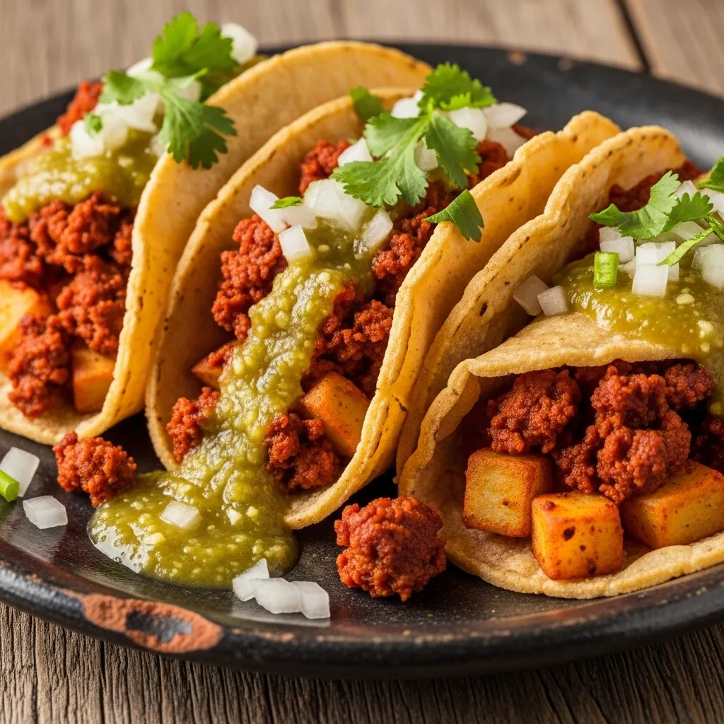 Chorizo And Potato Tacos Fried