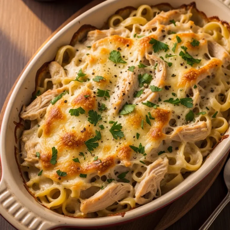 Creamy Chicken Alfredo Casserole
