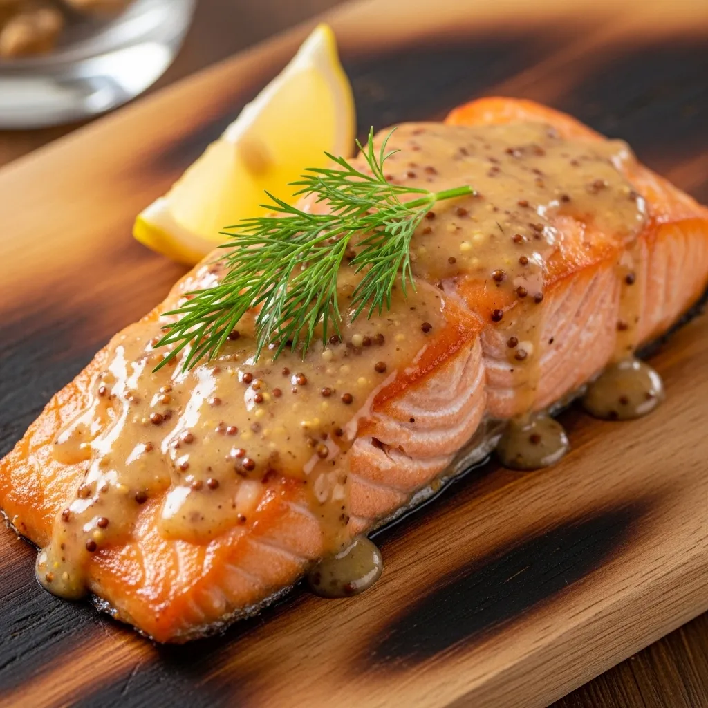 Baked Salmon with Dijon Mustard Glaze