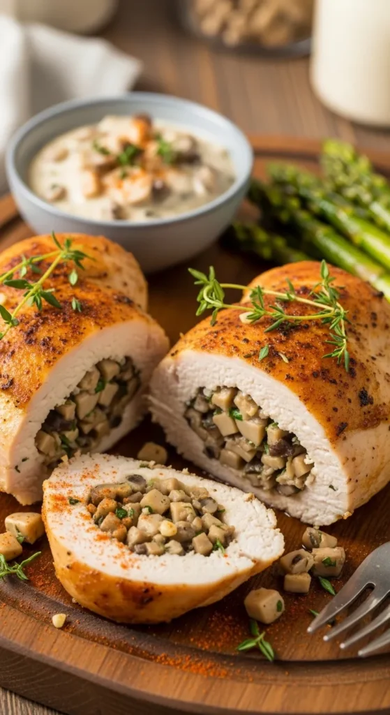 Mushroom Stuffed Chicken Breast - Quick and Easy
