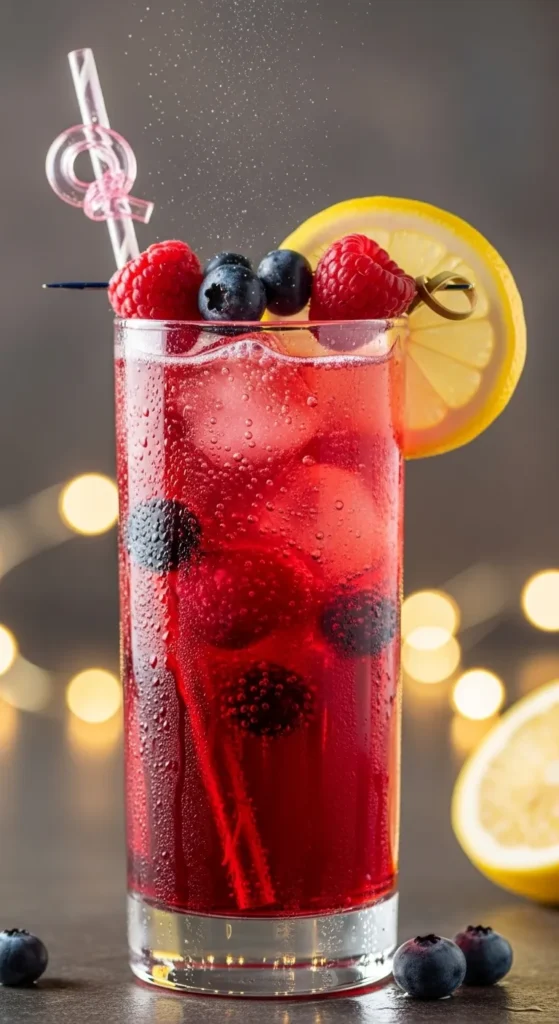 Sparkling Berry Lemonade Mocktail