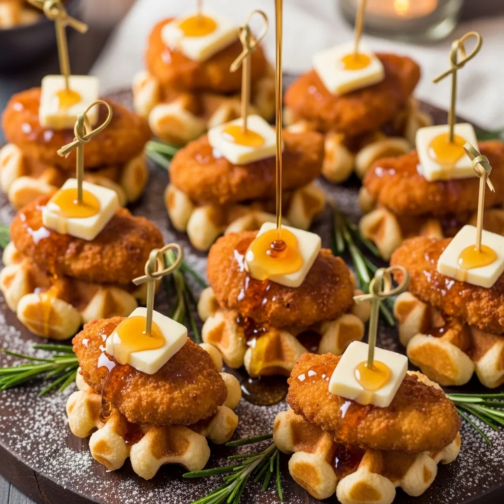 Mini Chicken and Waffle Bites