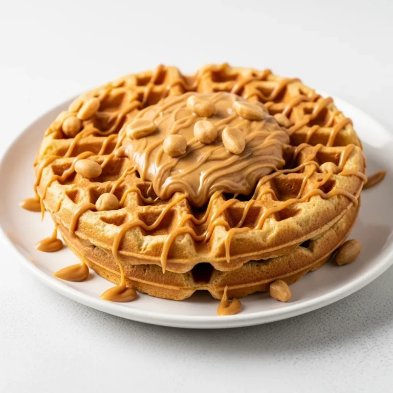 Protein Waffles with Peanut Butter