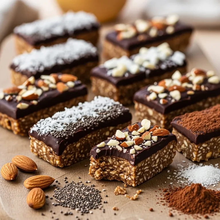 Protein Chocolate Bars Healthy No Bake