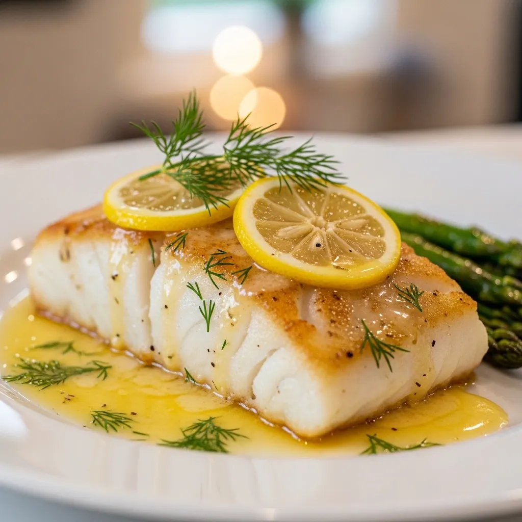 Air Fryer Cod with Lemon Butter