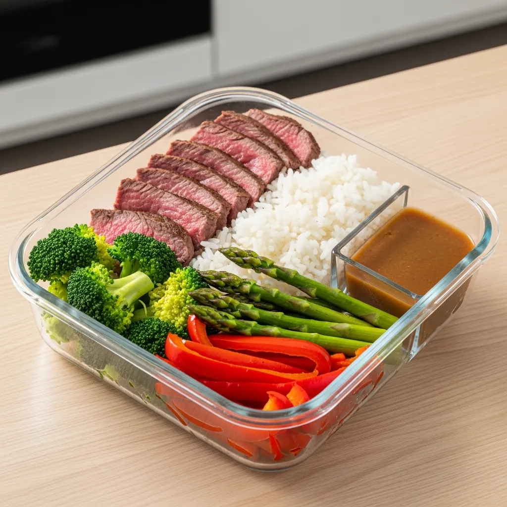 Meal Prep Steak Rice Bowl