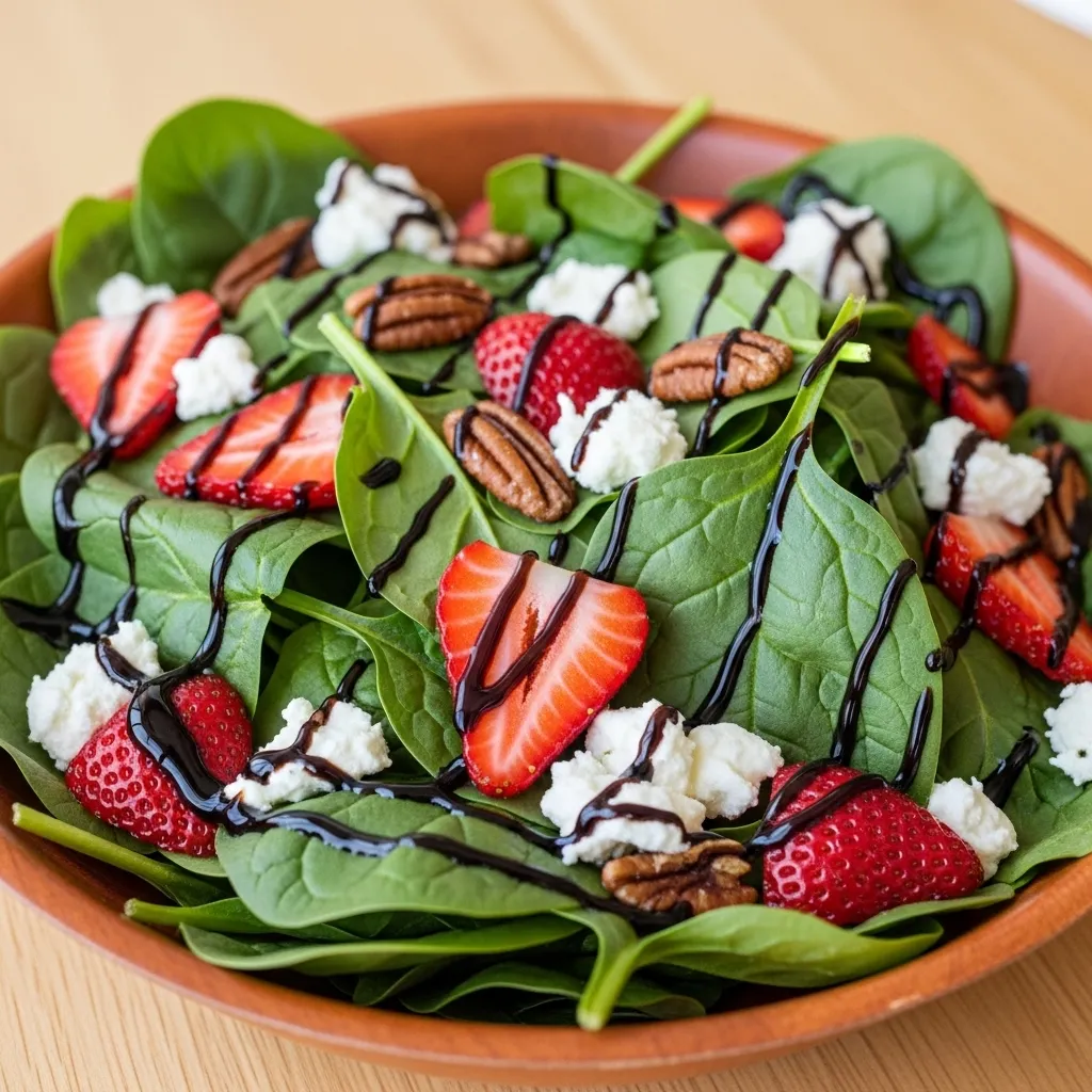 Strawberry Spinach Salad with Balsamic
