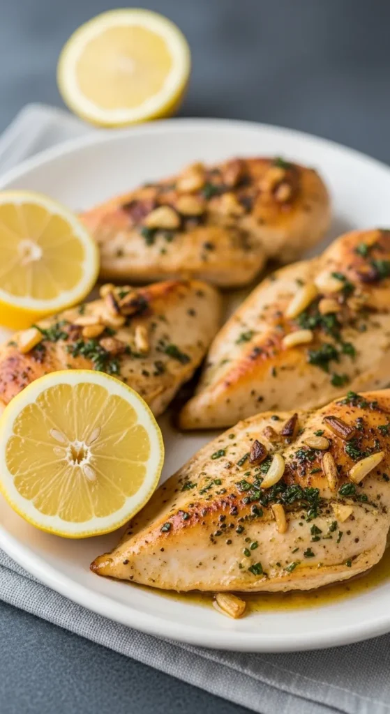 Lemon Garlic Roasted Chicken Breasts
