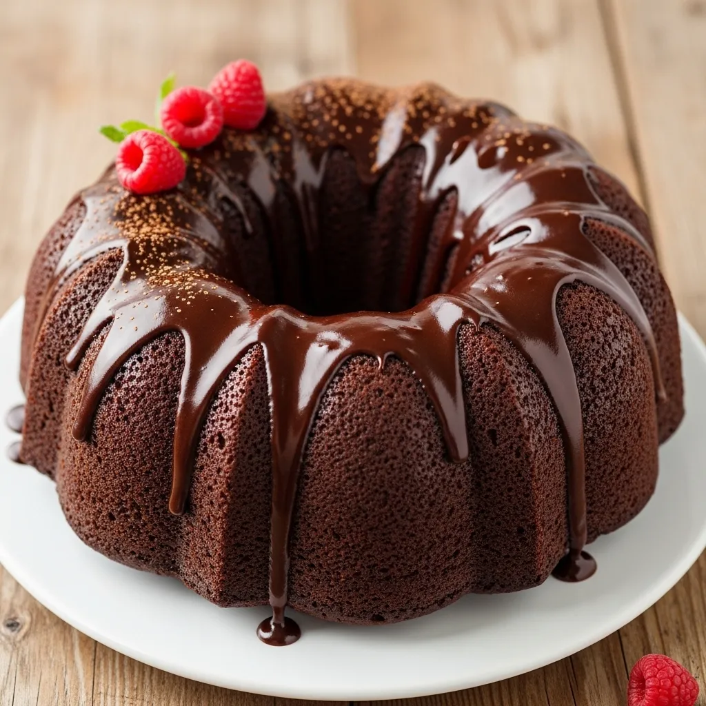Homemade Chocolate Fudge Bundt Cake