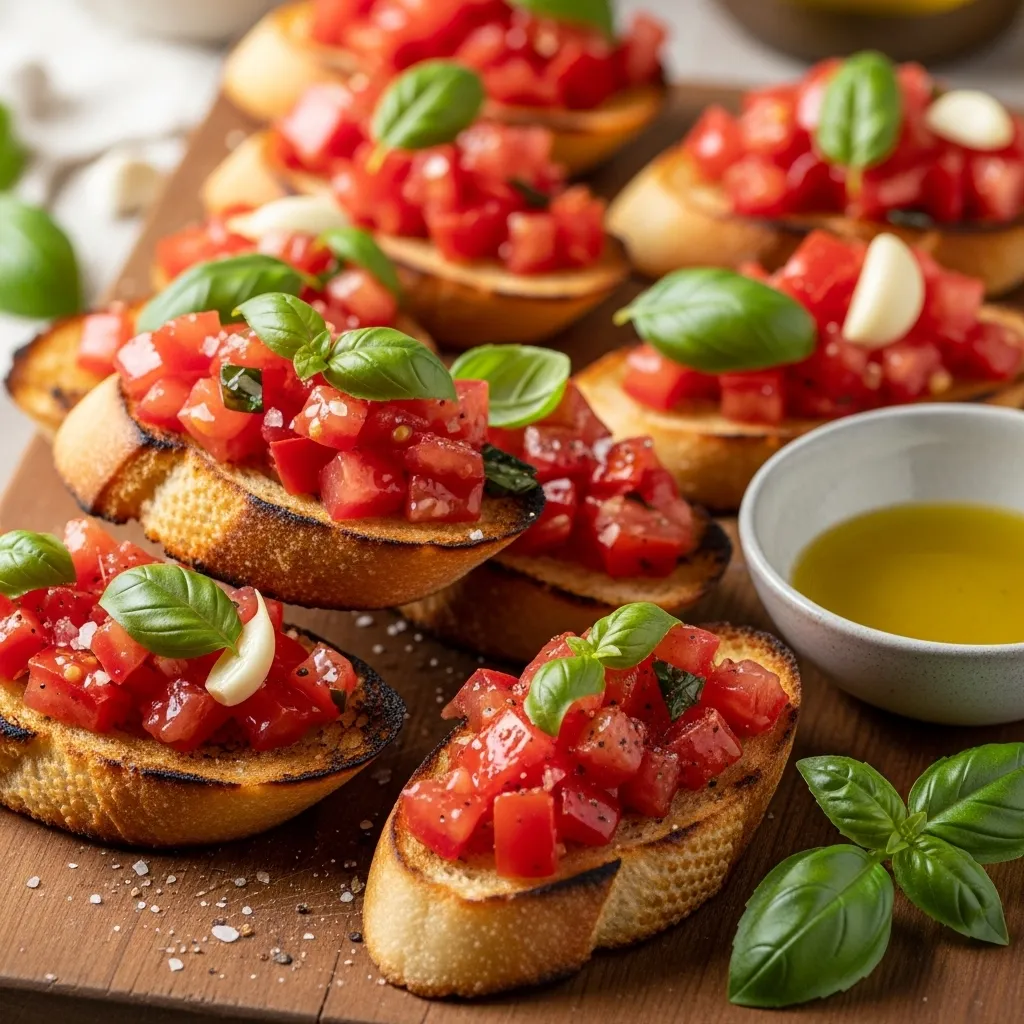 Bruschetta with Tomato Basil Topping