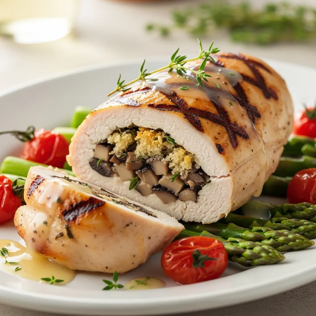 Mushroom Stuffed Chicken Breast