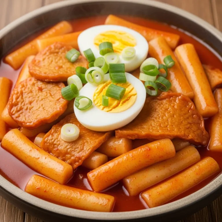 Homemade Tteokbokki Spicy Rice Cakes