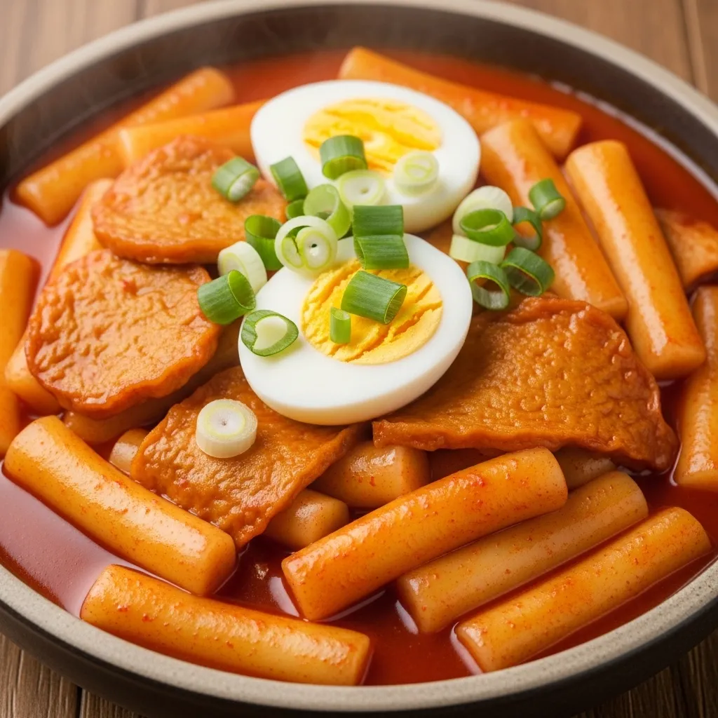 Homemade Tteokbokki Spicy Rice Cakes