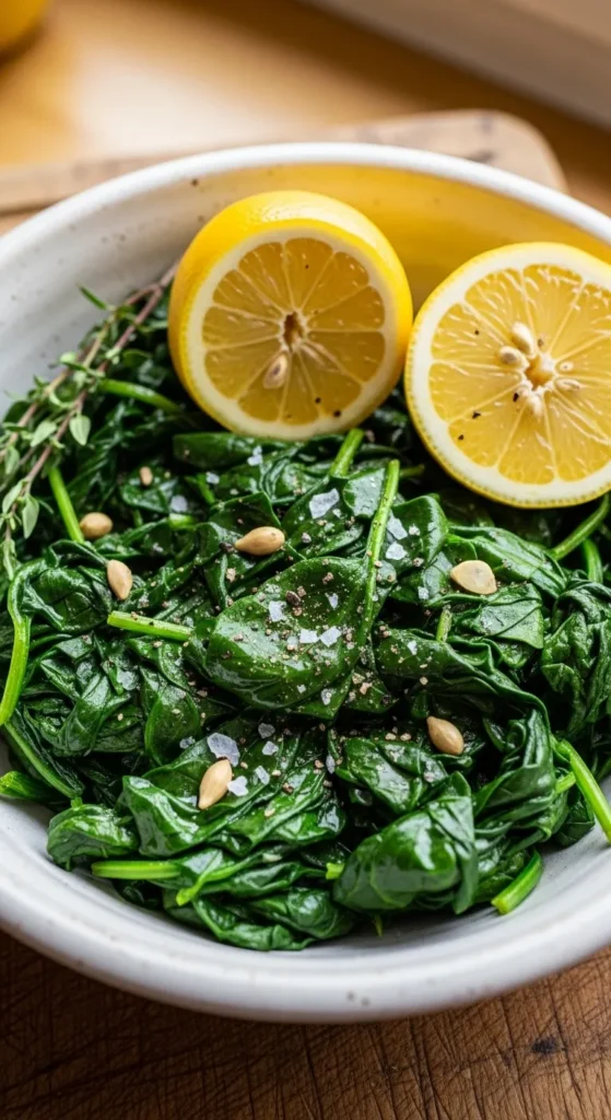 Sautéed Spinach with Lemon