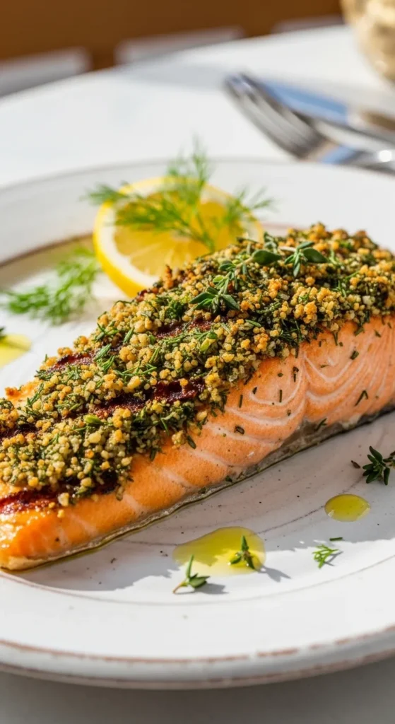 Grilled Herb-Crusted Salmon