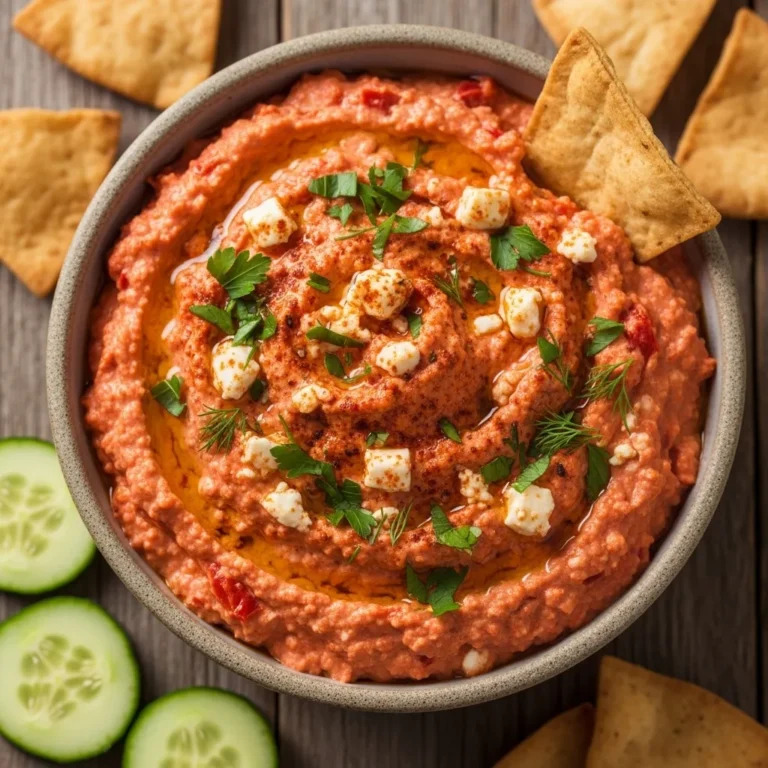 Roasted Red Pepper Feta Cheese Dip