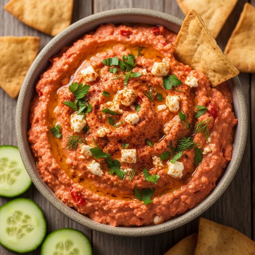 Roasted Red Pepper Feta Cheese Dip
