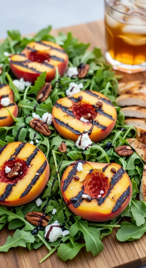 Grilled Peach and Arugula Salad