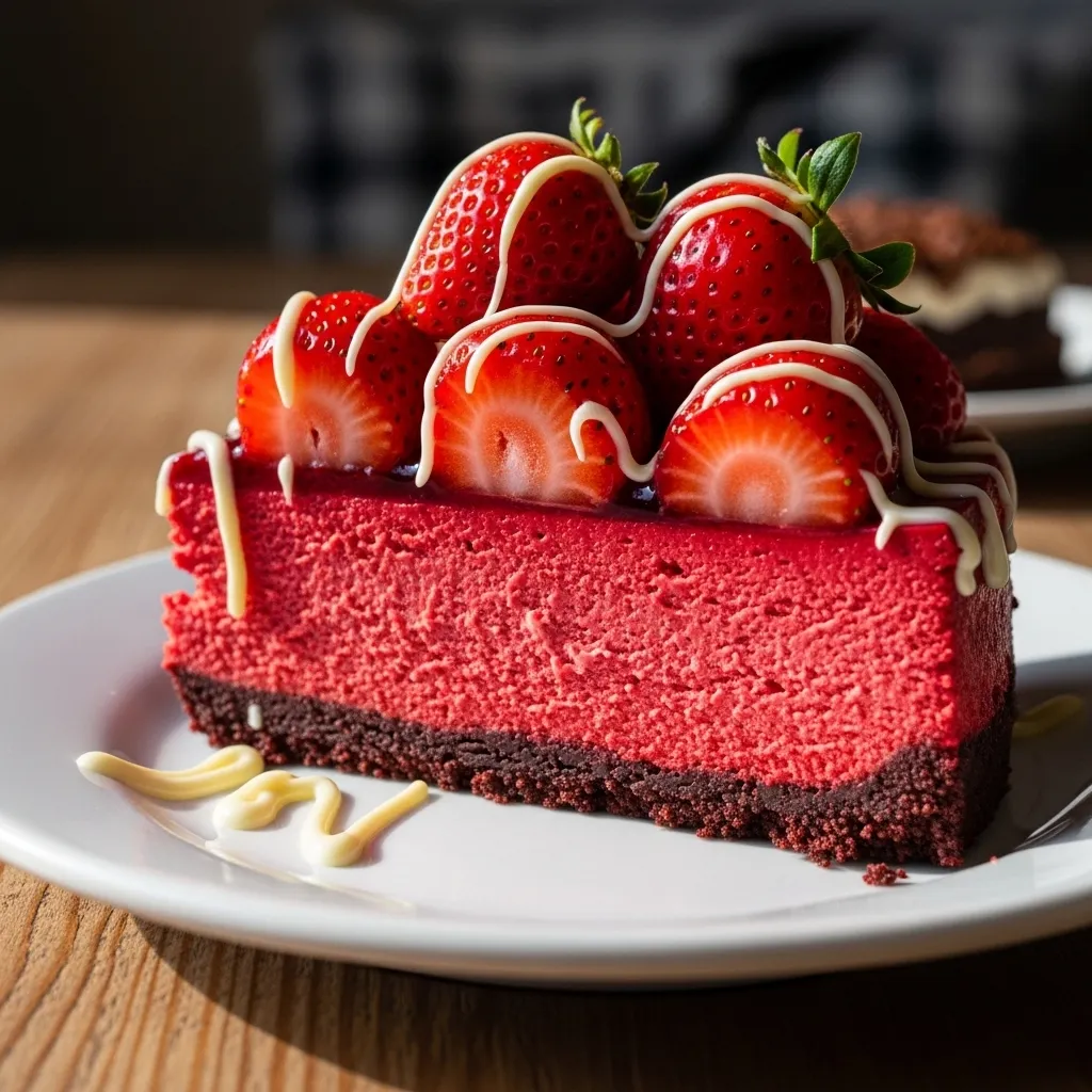 Red Velvet Strawberry Cheesecake Recipe