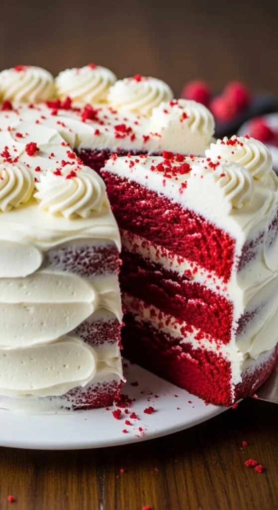 Red Velvet Cake with Cream Cheese Frosting