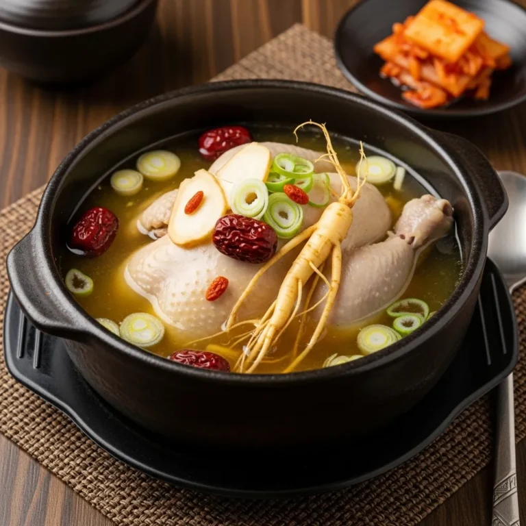 Traditional Samgyetang Ginseng Chicken Soup