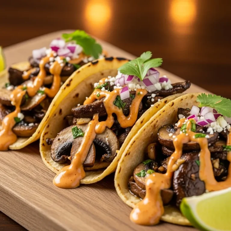 Mushroom Tacos with Chipotle Sauce