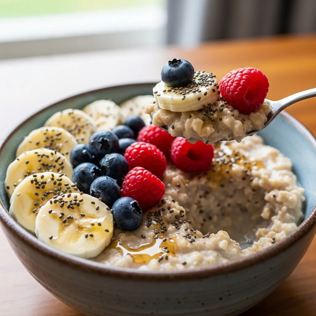 Oatmeal with Chia Seeds and Fruit