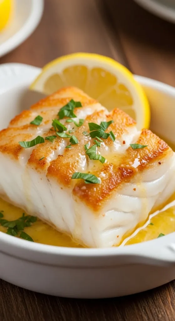 Air Fryer Cod with Lemon Butter