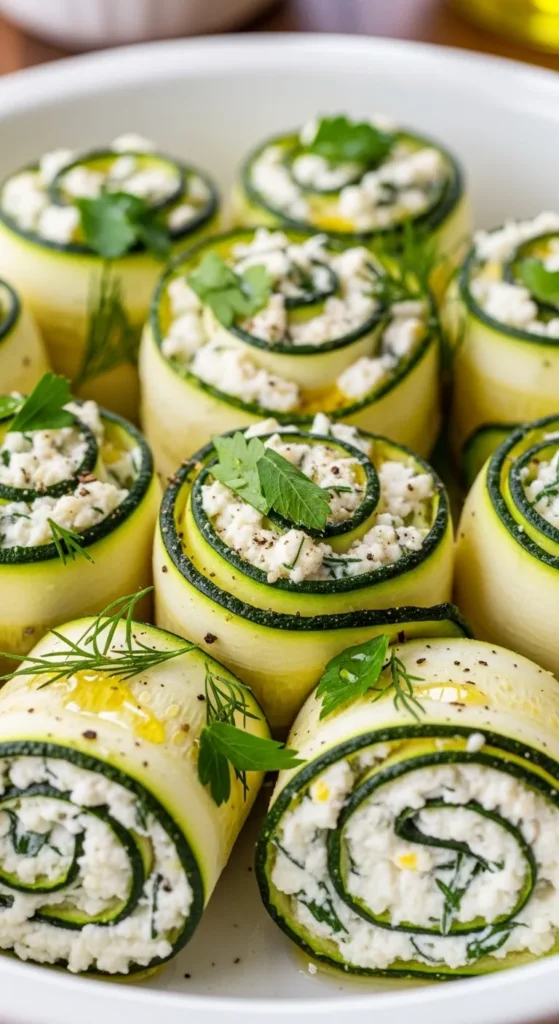 Zucchini Roll-Ups with Goat Cheese