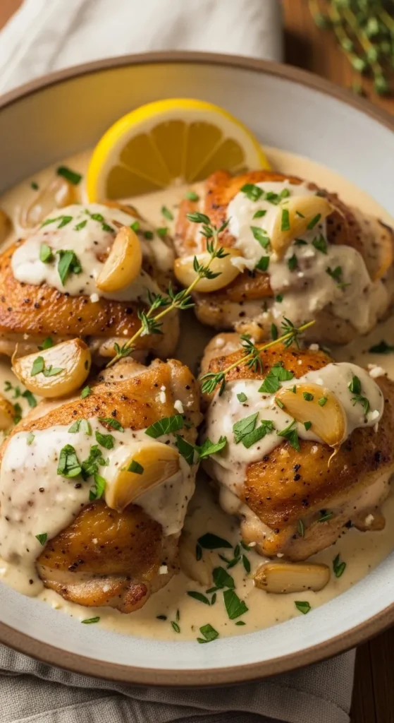 Low Carb Creamy Garlic Chicken