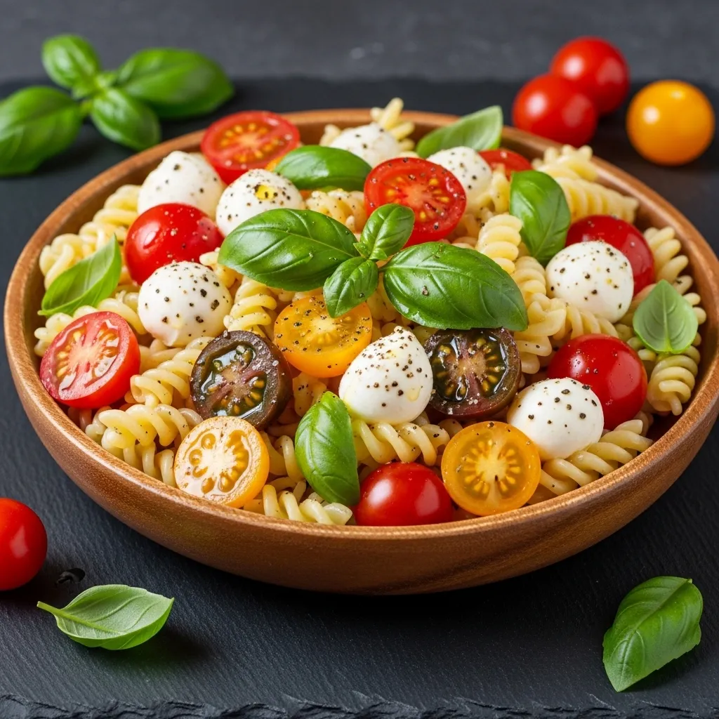 Caprese Pasta Salad with Basil