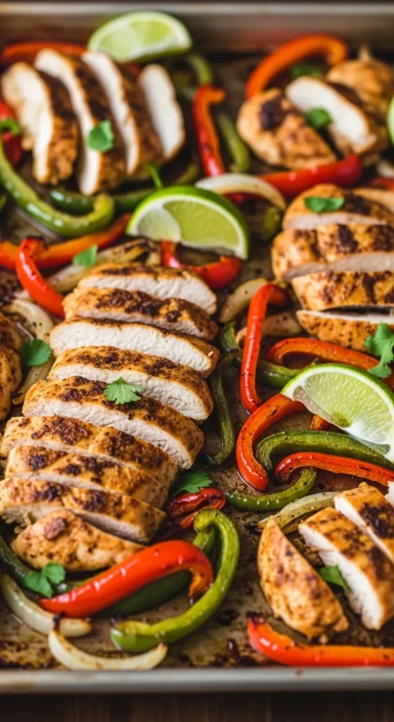 Easy Healthy Sheet Pan Chicken Fajitas
