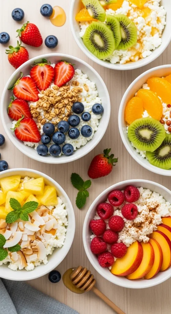 Cottage Cheese Fruit Bowls