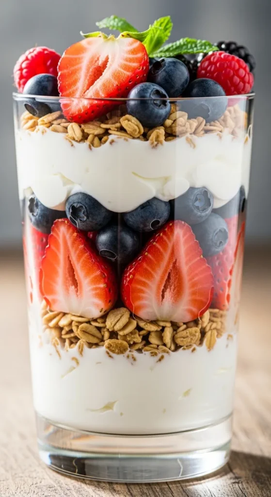 Greek Yogurt Parfait With Fresh Berries