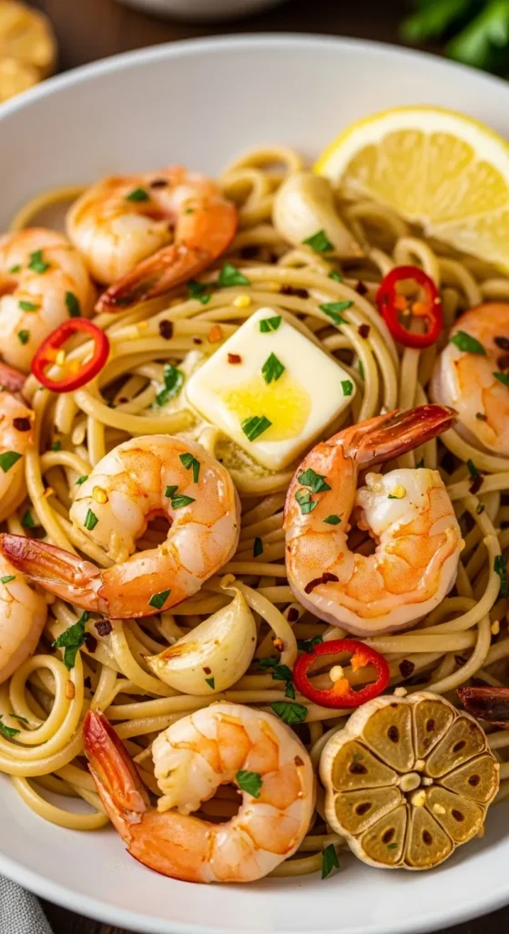 Garlic Butter Shrimp Linguine Recipe