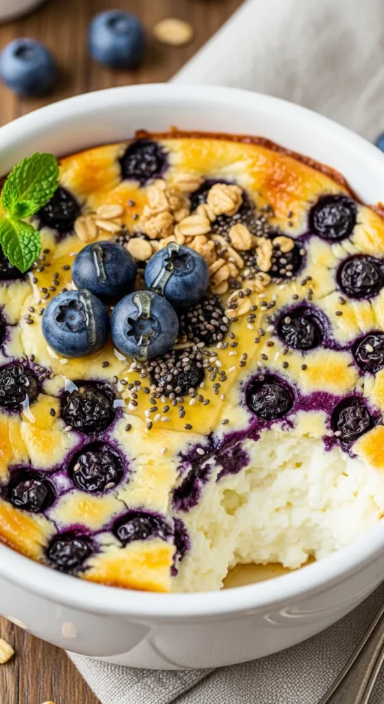 Baked Blueberry Cottage Cheese Breakfast Bowls